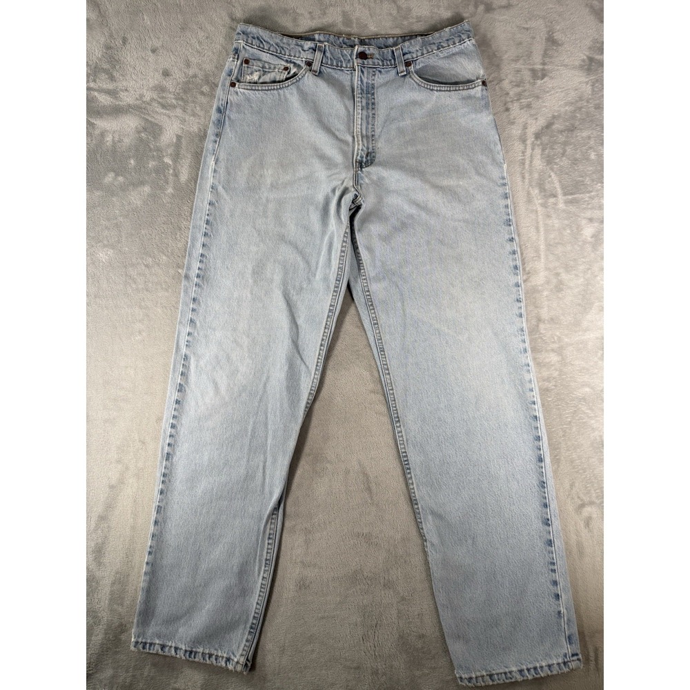 Levis 550 Jeans Mens 38x34 Relaxed Fit Straight‎ Leg Made In USA 90's Light Wash